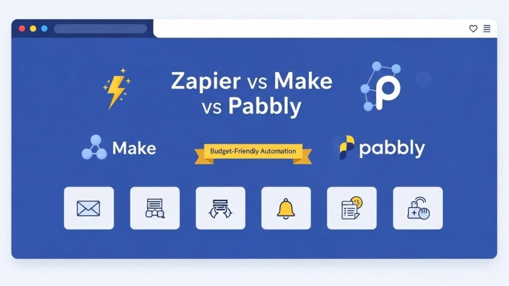 Zapier alternative Bangladesh, Make vs Zapier comparison, Pabbly Connect lifetime deal, cheap automation tools 2025, no-code automation for beginners, best workflow automation tools, Zapier free alternative, Make automation tutorial, Pabbly Connect review, Zapier Bangladesh users