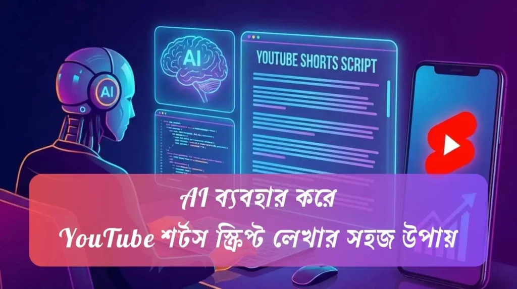 AI ব্যবহার করে YouTube শর্টস স্ক্রিপ্ট লেখার সহজ উপায়,YouTube Shorts Script AI,AI YouTube Script Generator Bangla,ইউটিউব শর্টস স্ক্রিপ্ট লেখার নিয়ম,ChatGPT for YouTube Shorts,AI দিয়ে ভিডিও স্ক্রিপ্ট তৈরি,How to write YouTube Shorts scripts with AI,ভাইরাল ইউটিউব শর্টস টিপস,Google Gemini for YouTube,কম্পিউটার বা মোবাইল দিয়ে এআই স্ক্রিপ্ট লেখার উপায়,ফ্রি এআই টুল দিয়ে ইউটিউব ভিডিও তৈরি,ইউটিউব শর্টস এসইও করার উপায় ২০২৬